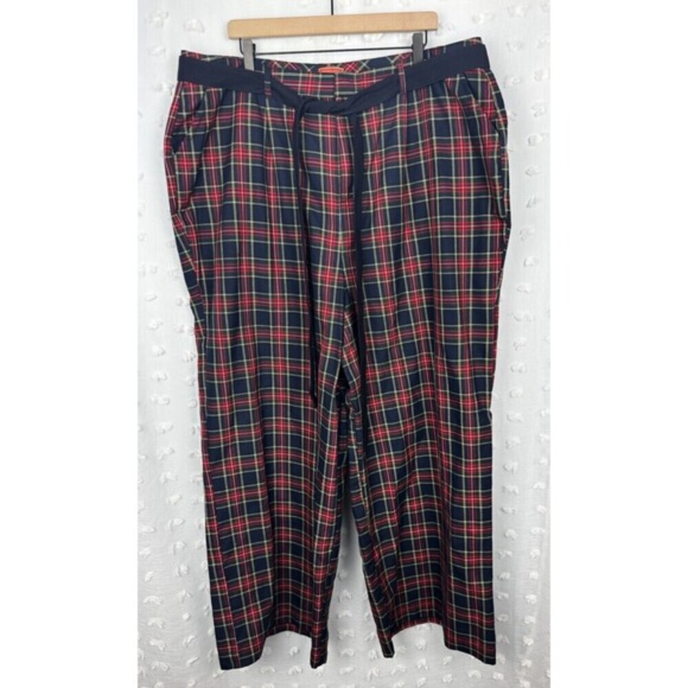 Modcloth Savannah Wide Leg Pants Size 2xl Plaid Tartan Belt